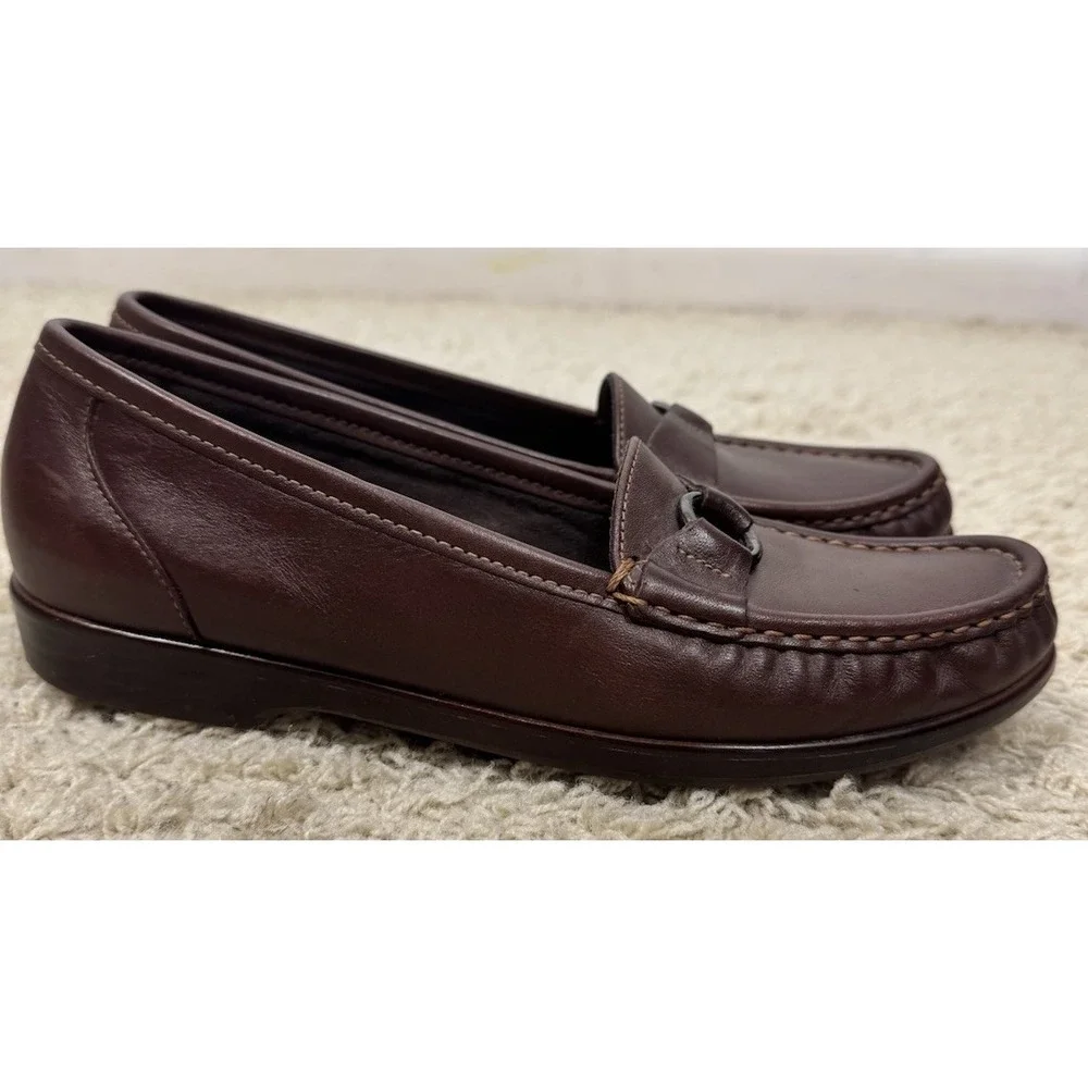 SAS Womens Jewel Tripad Comfort Brown Walking Slip On Ring Loafer Shoes Size‎ 8S